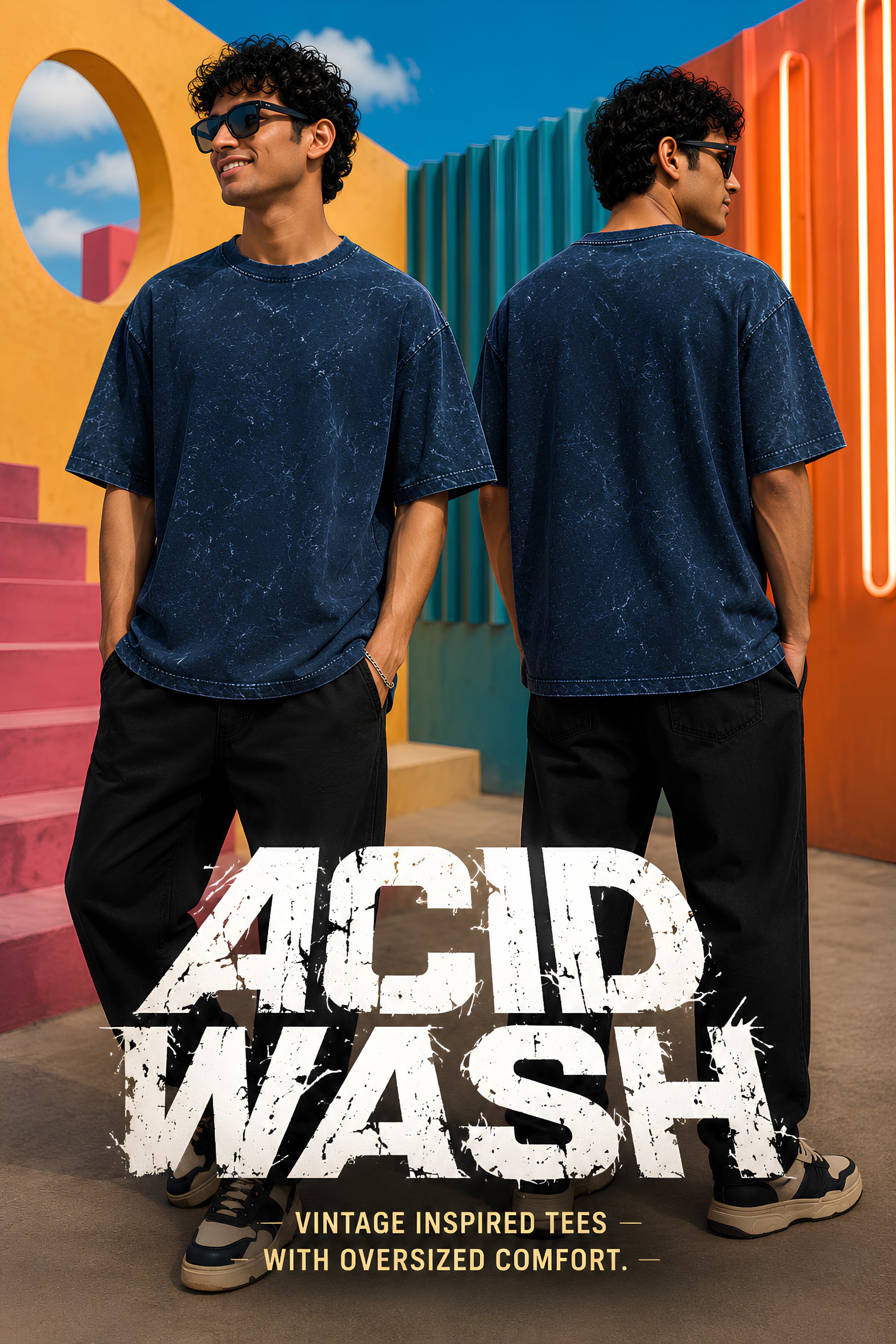 ACID WASH OVERSIZED T-SHIRT