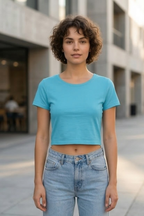 Sky Blue Crop Top