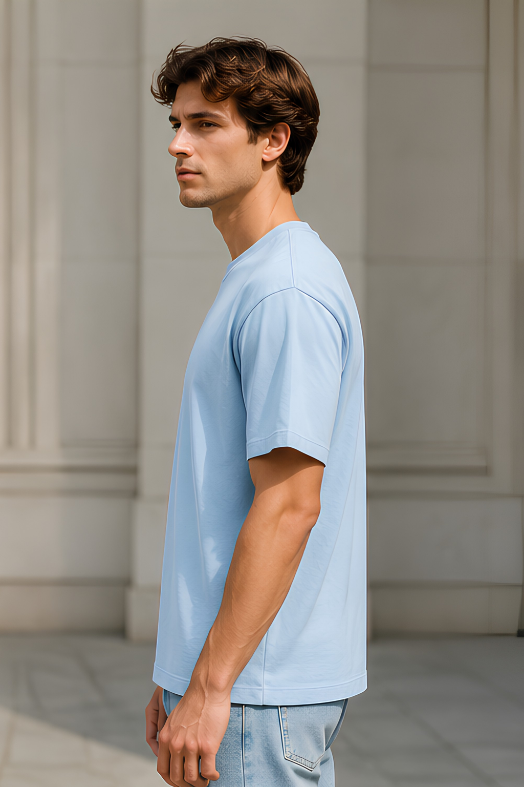 Baby Blue Stretch T-shirt