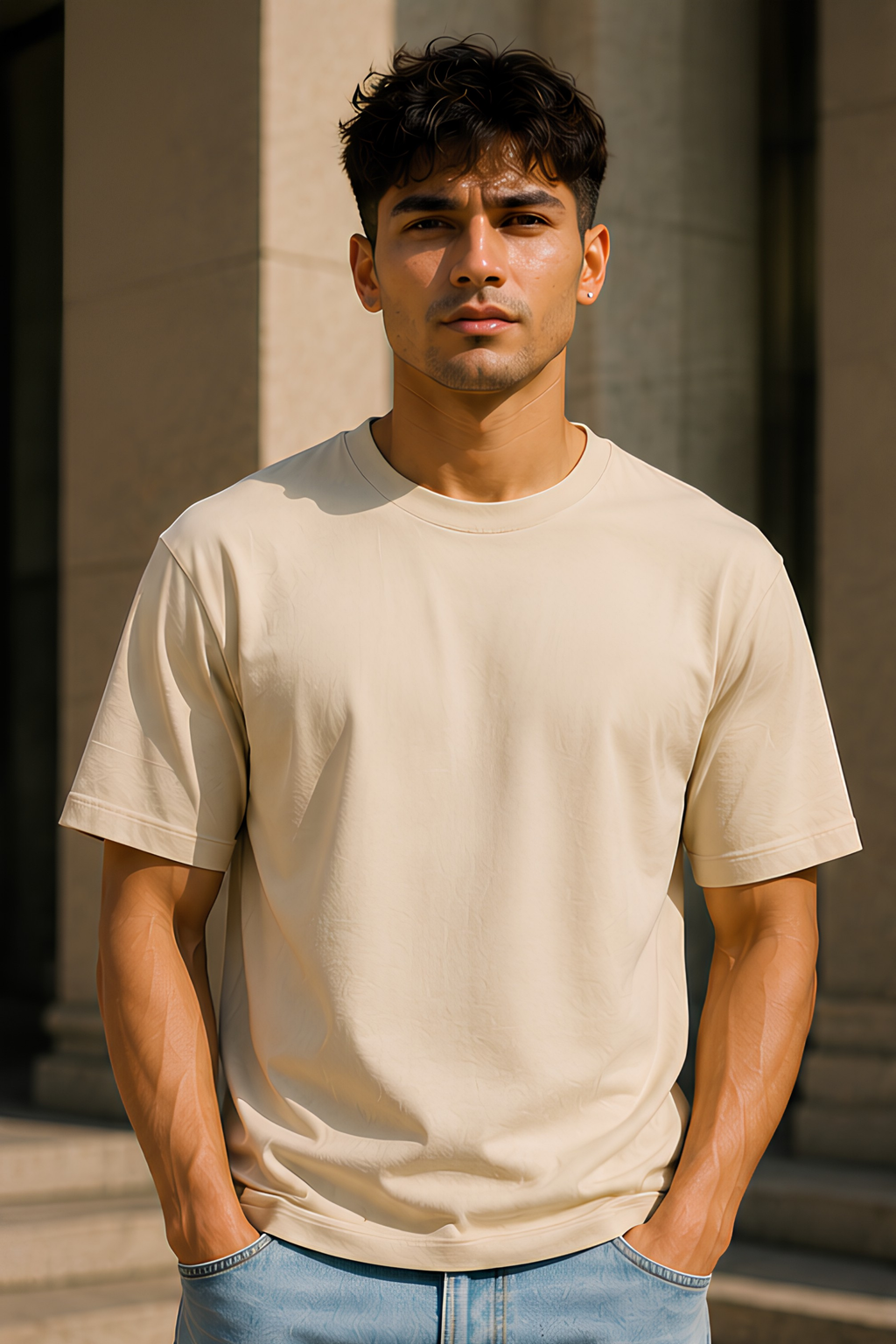 Beige Supima T-Shirt