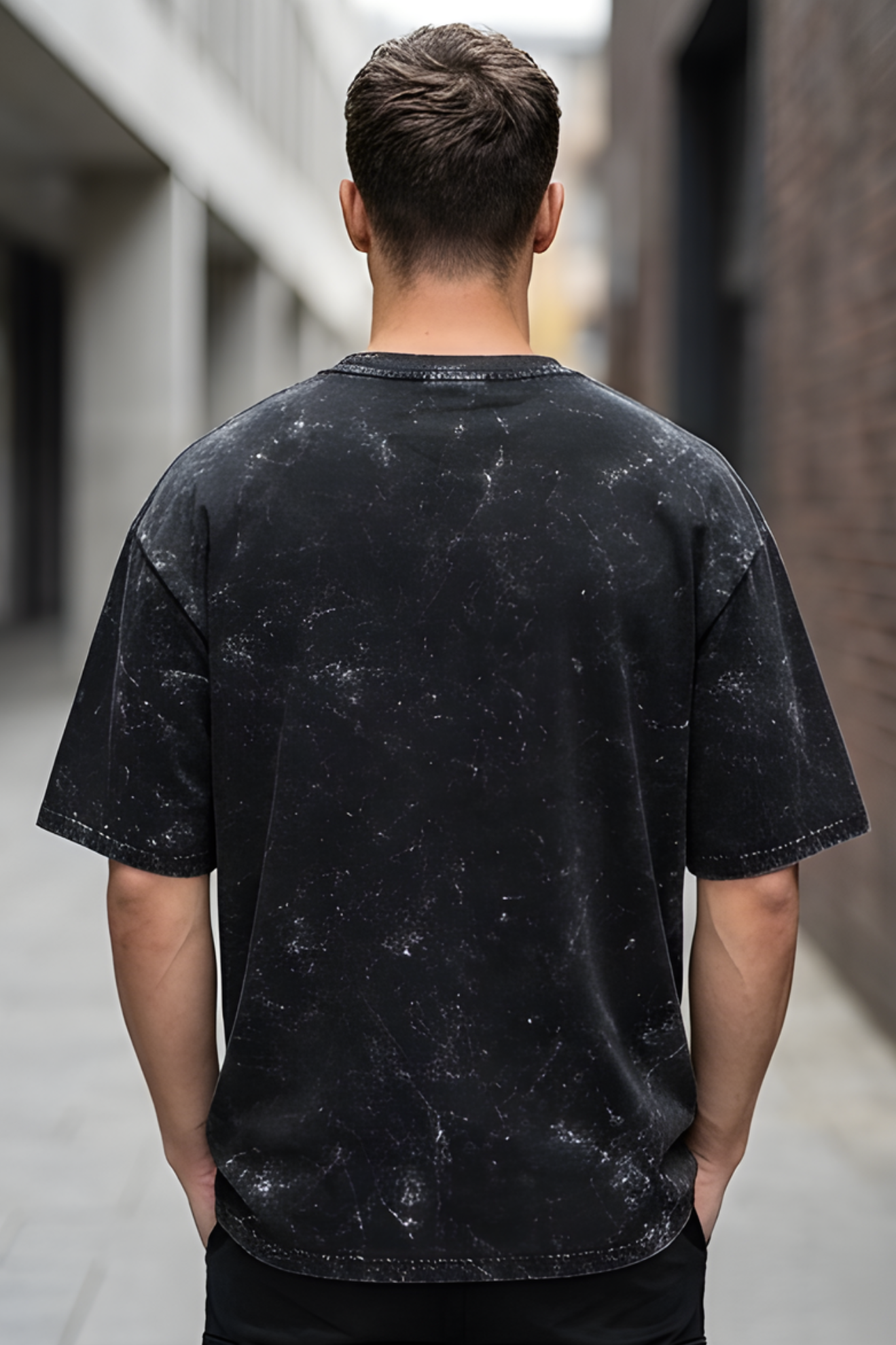 Black Acid Washed Oversized T-Shirt