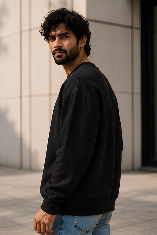 Black Oversized Sweatshirt