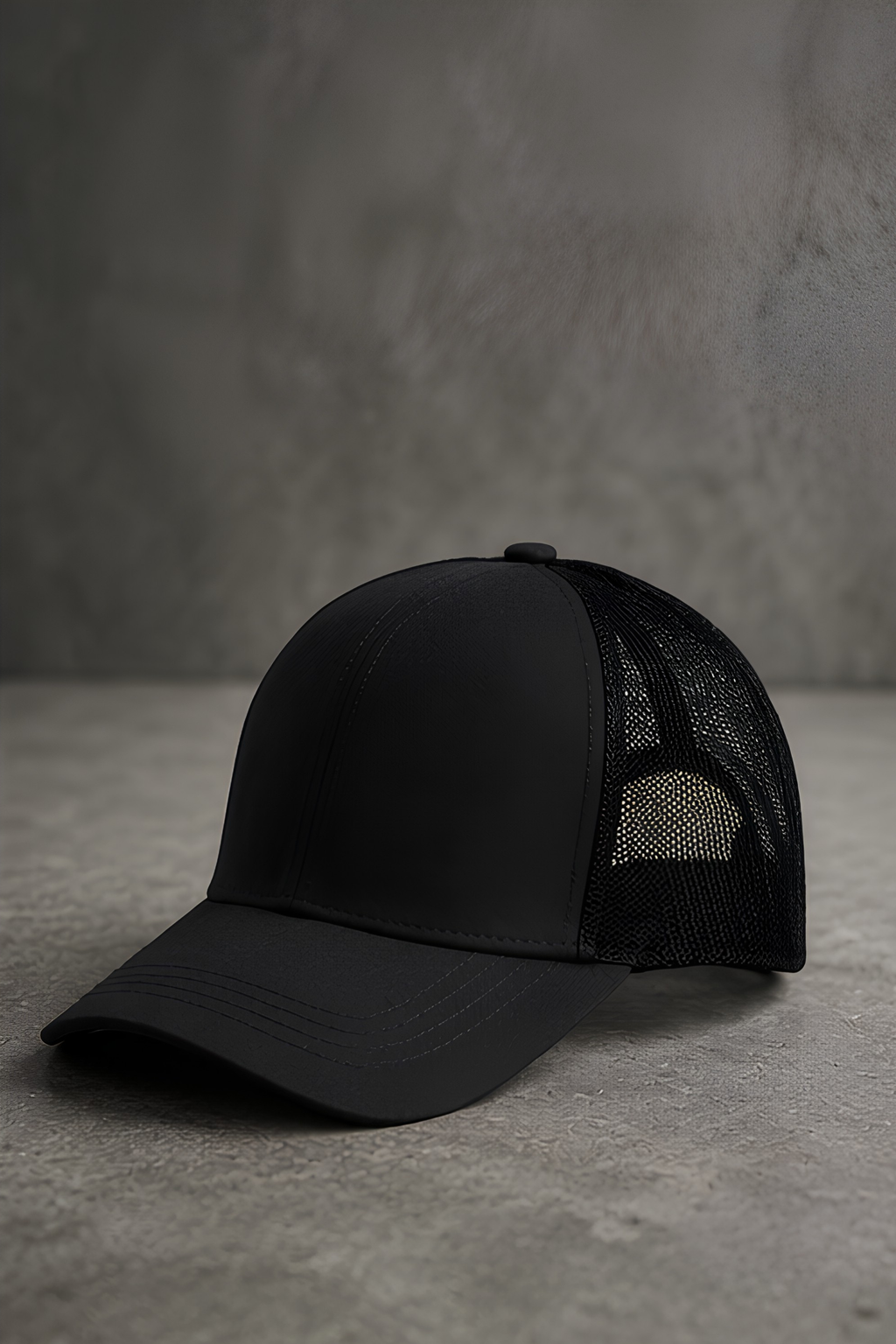 Black Trucker Cap