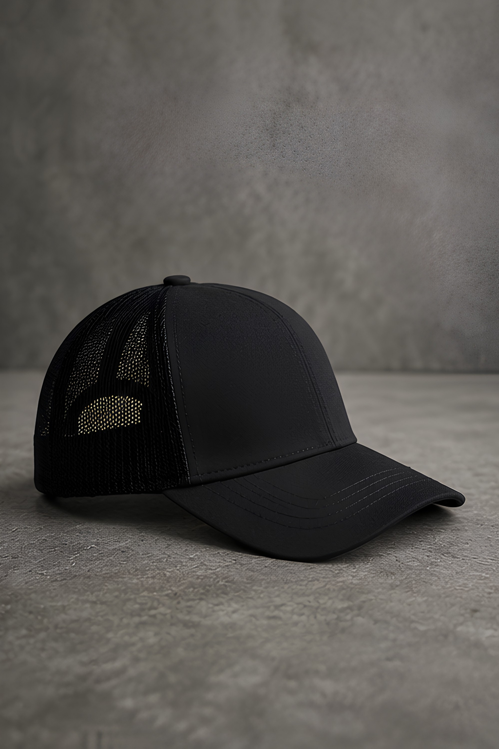 Black Trucker Cap