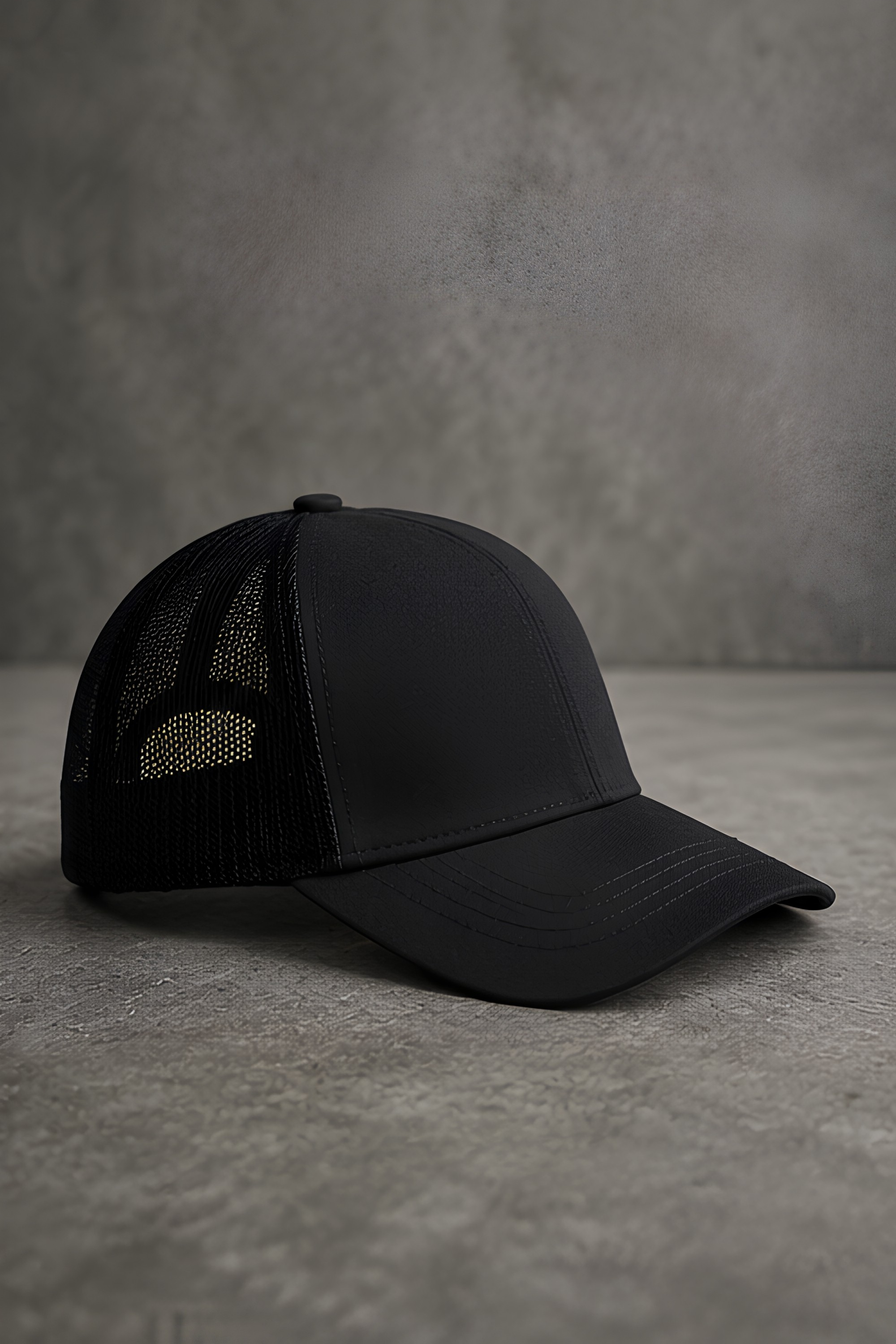 Black Trucker Cap