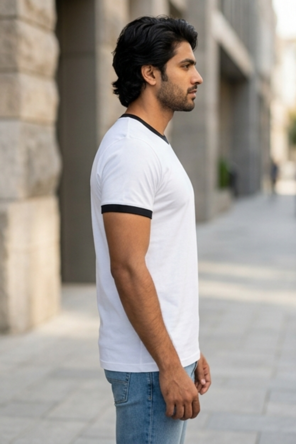 Black White Ringer T-Shirt