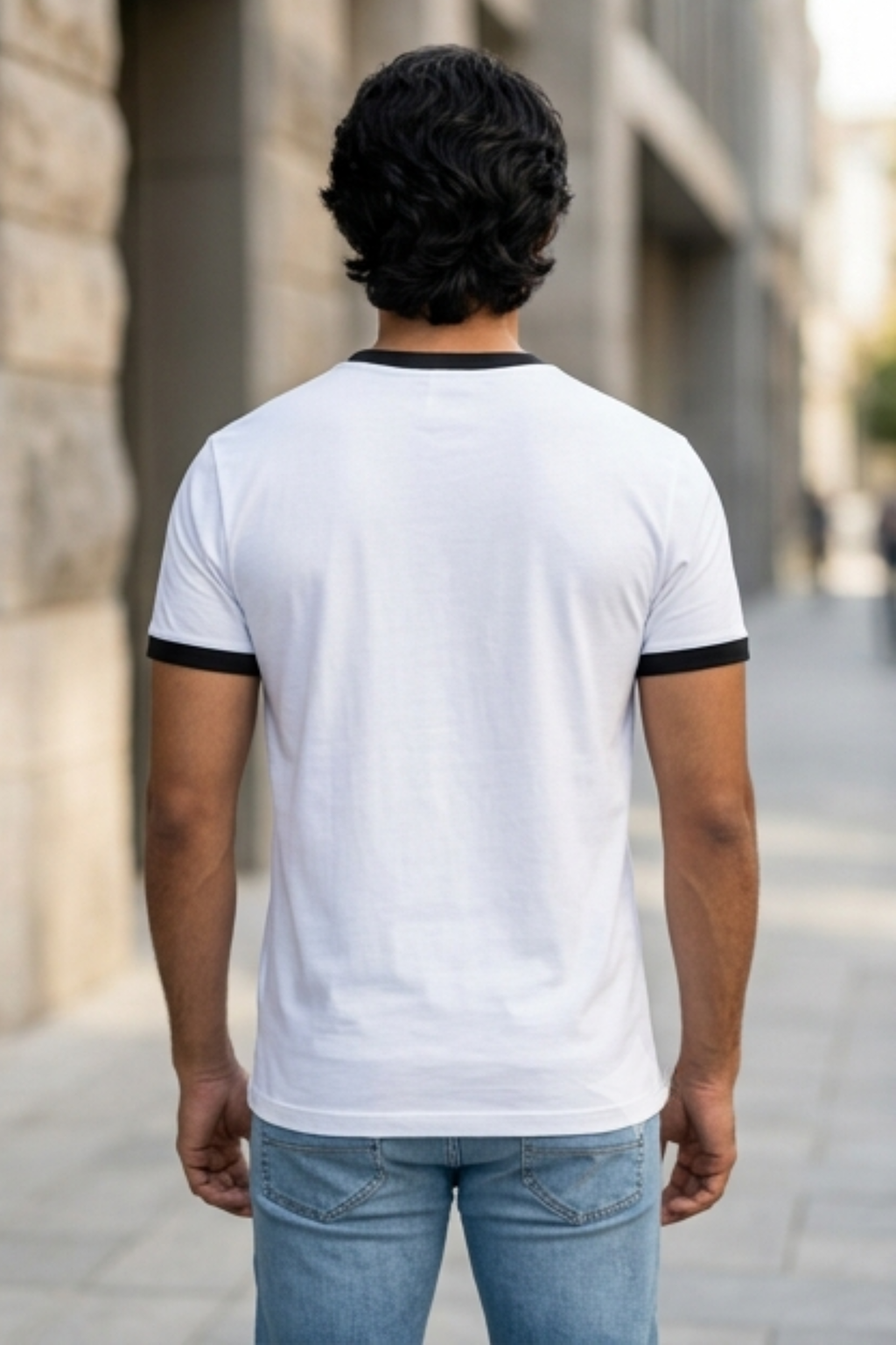 Black White Ringer T-Shirt