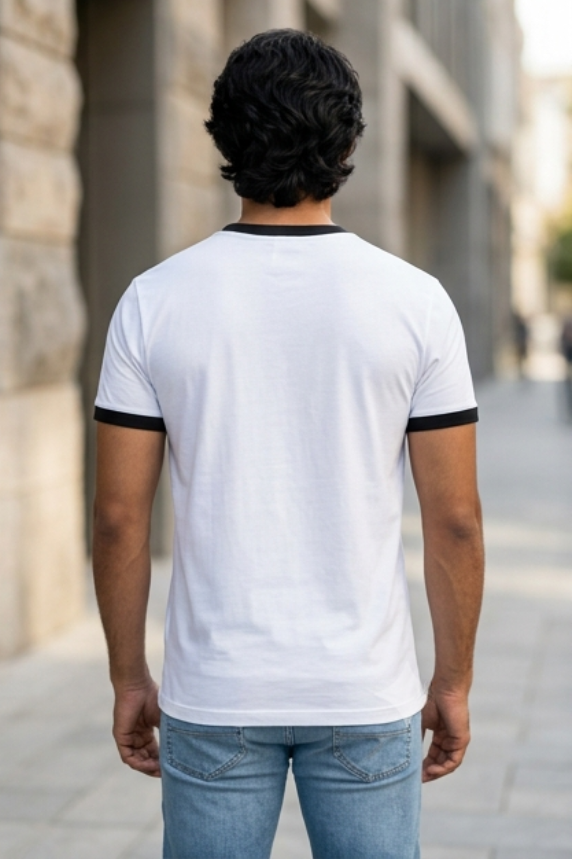 Black White Ringer T-Shirt