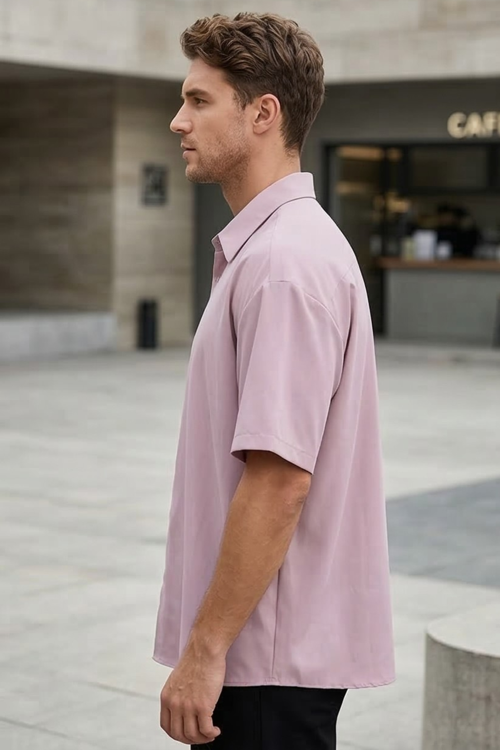 Light Baby Pink Oversized Shirt