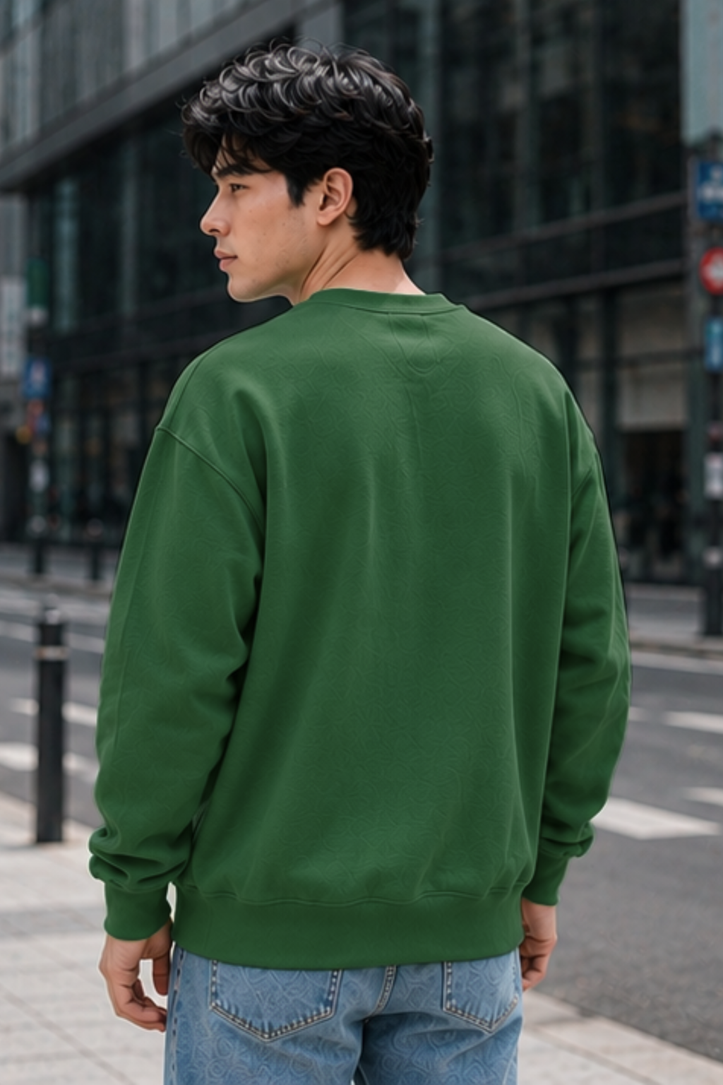 Bottle Green Oversized Sweatshirt