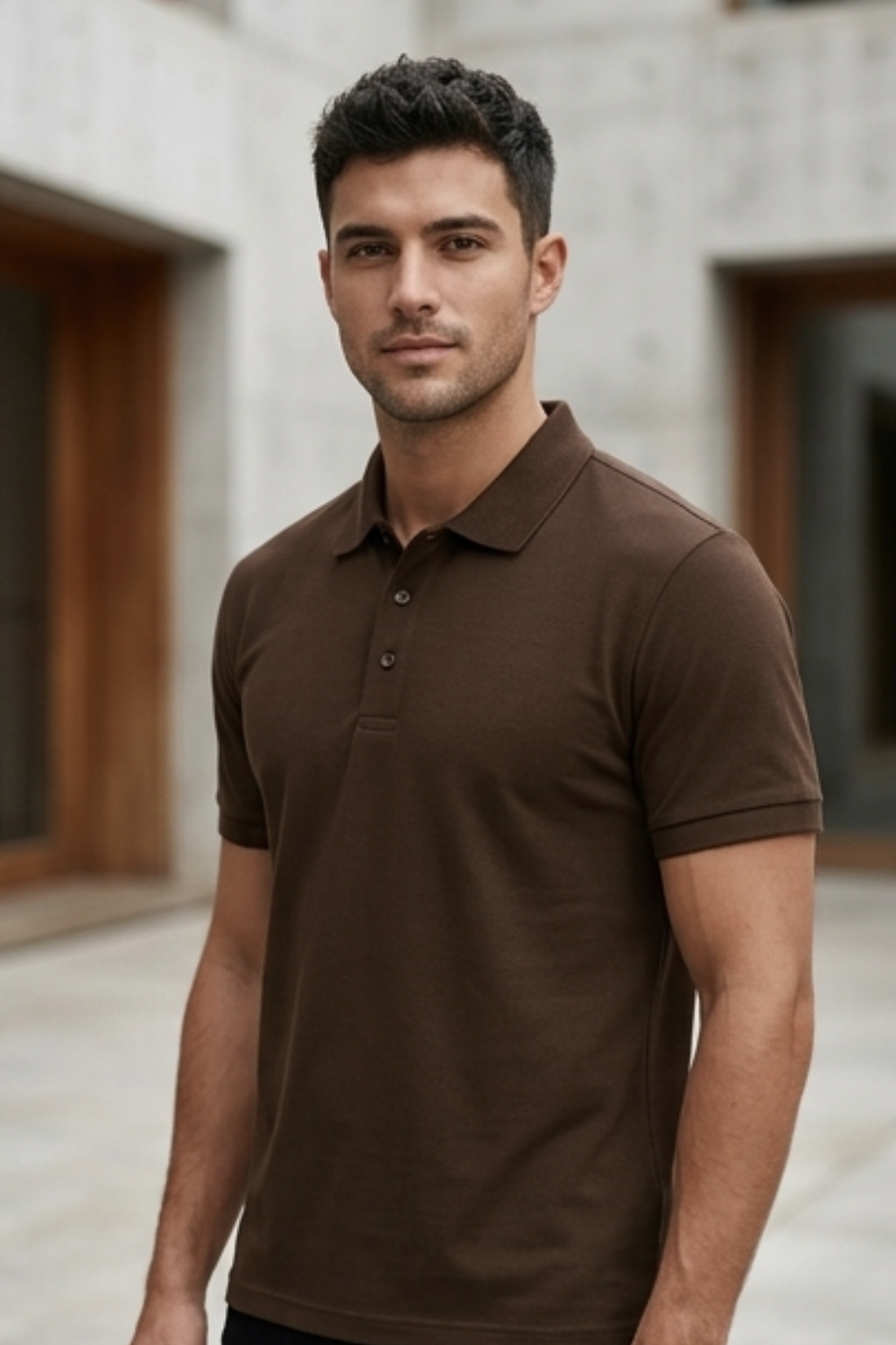 Coffee Brown Men's Polo