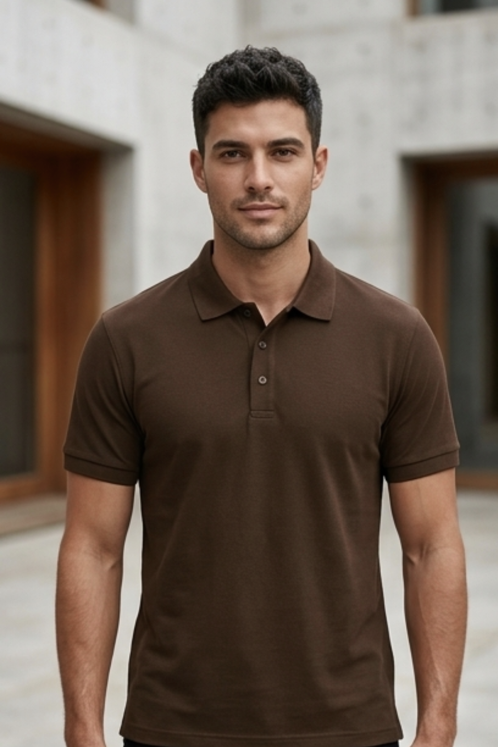 Coffee Brown Men's Polo