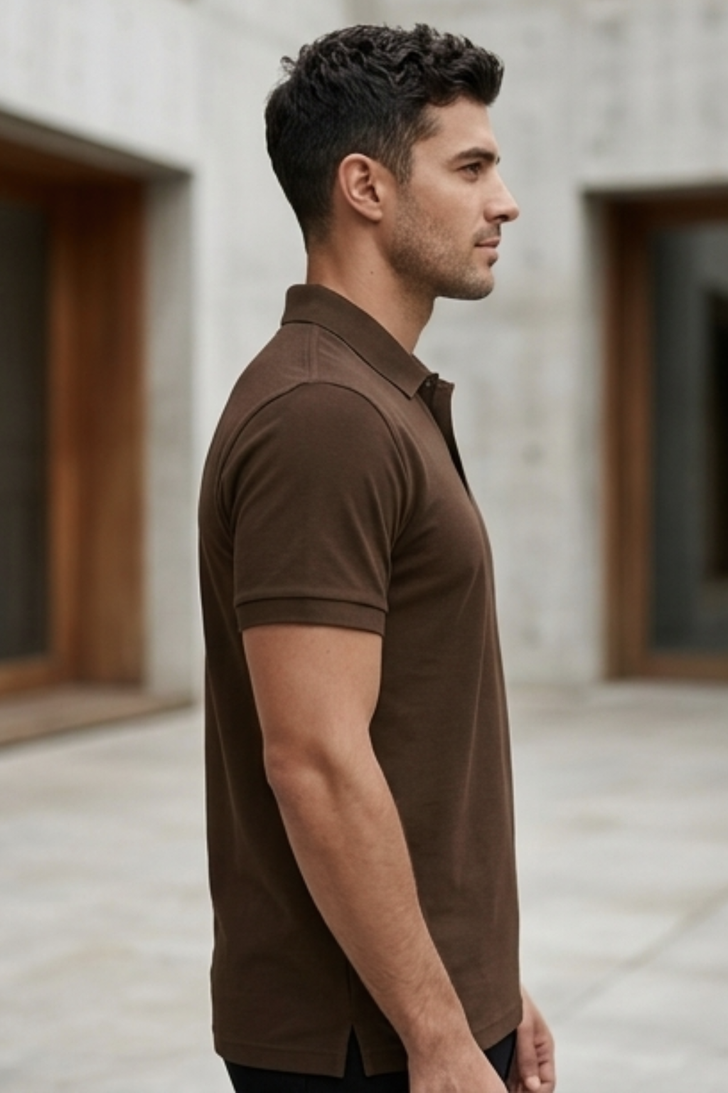 Coffee Brown Men's Polo