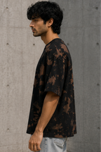Brown Black Tie Dye Oversized T-Shirt