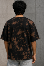 Brown Black Tie Dye Oversized T-Shirt
