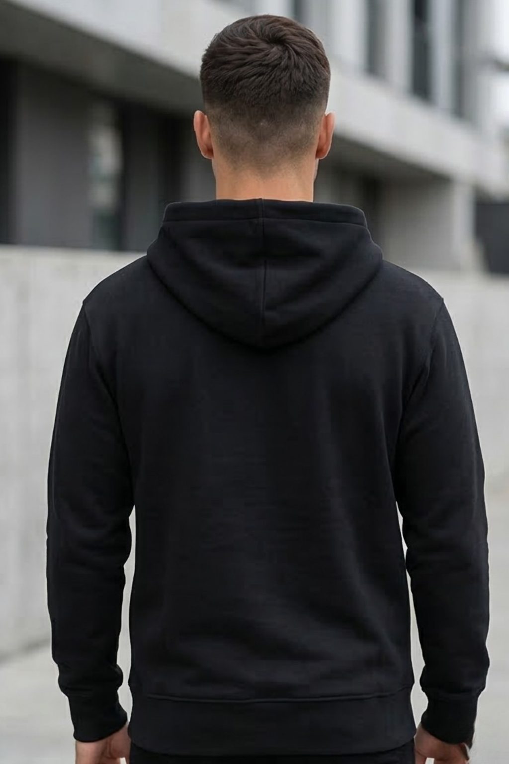 Black Zipper Hoodie