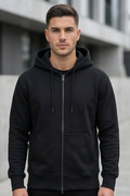 Black Zipper Hoodie