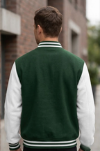 Bottle Green Varsity Jacket