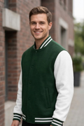 Bottle Green Varsity Jacket
