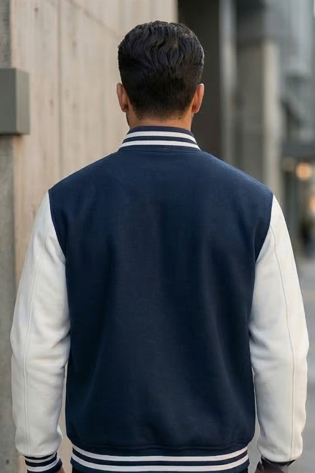 Navy Blue Varsity Jacket