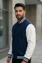 Navy Blue Varsity Jacket