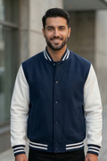 Navy Blue Varsity Jacket