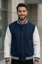 Navy Blue Varsity Jacket