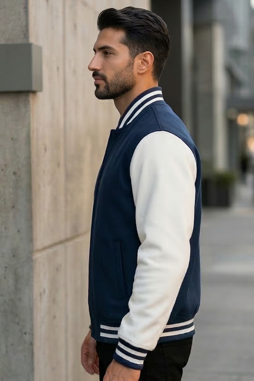 Navy Blue Varsity Jacket