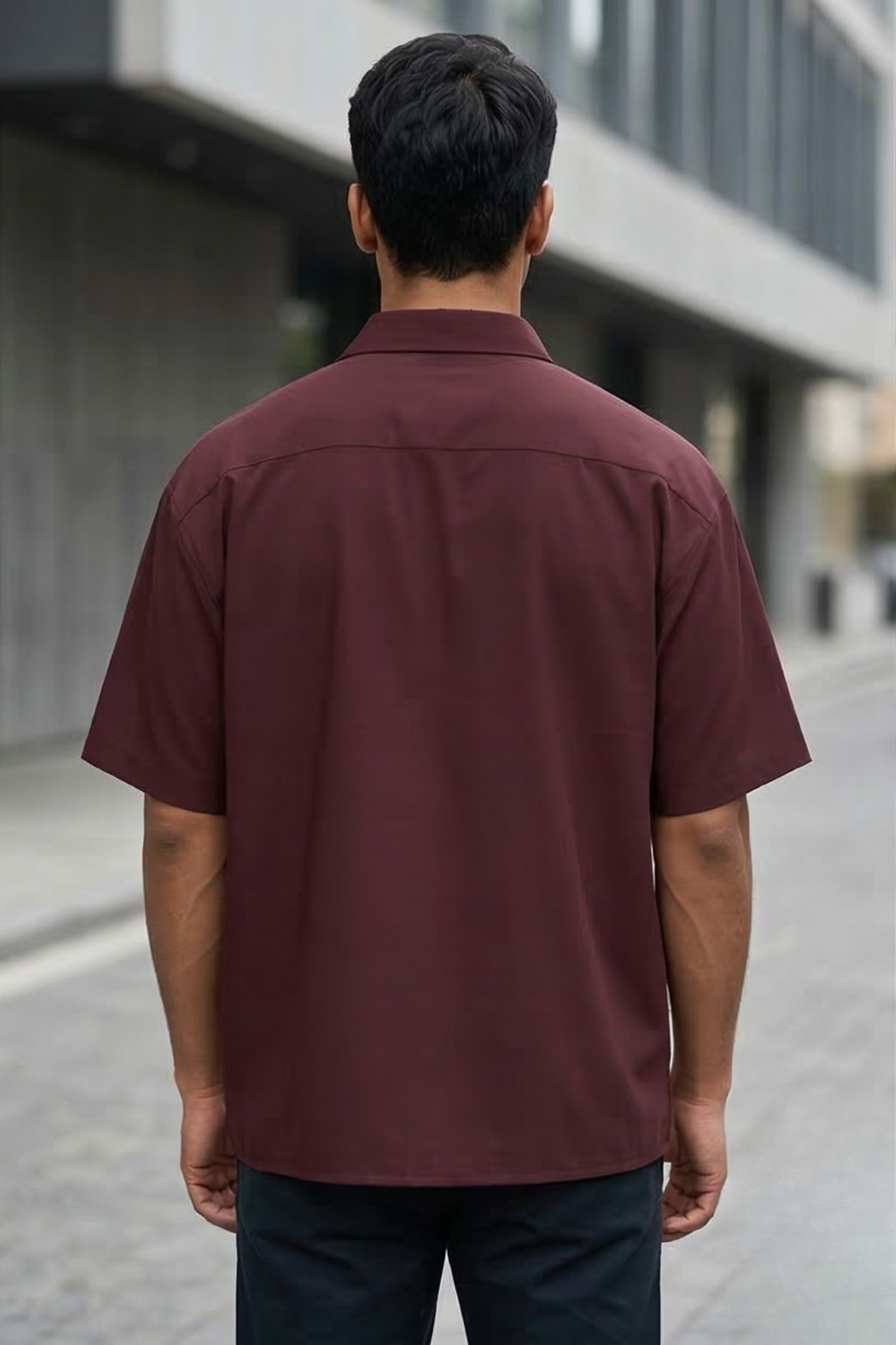 Maroon Oversized Shirt