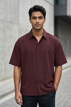 Maroon Oversized Shirt