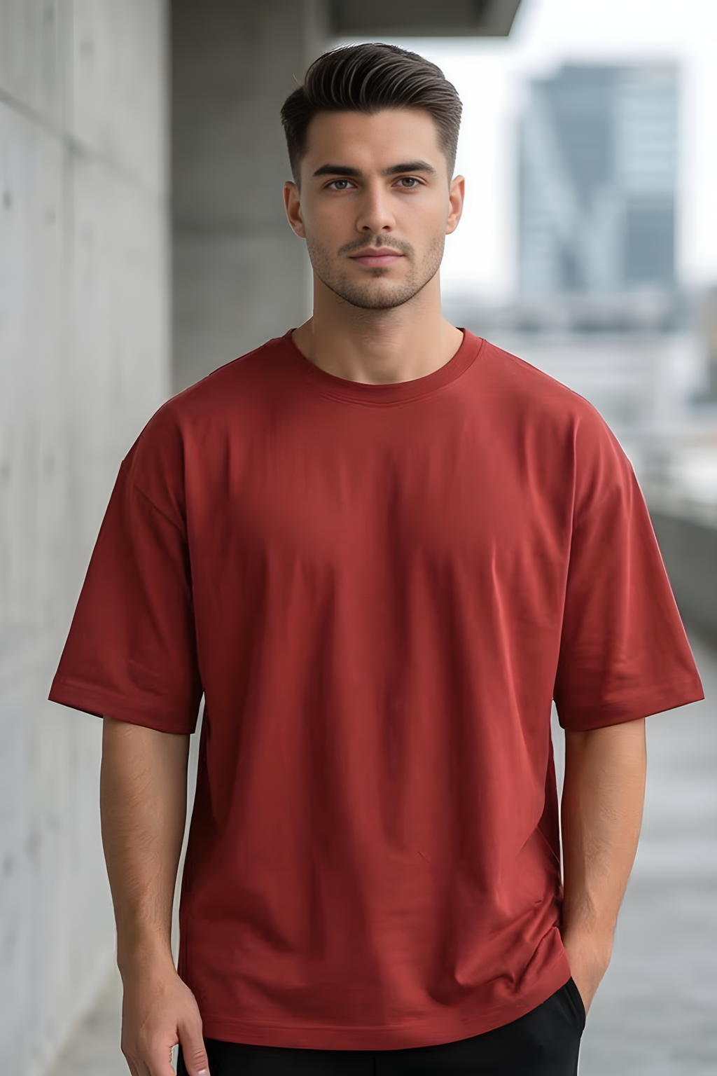 Red Oversized Classic T-Shirt