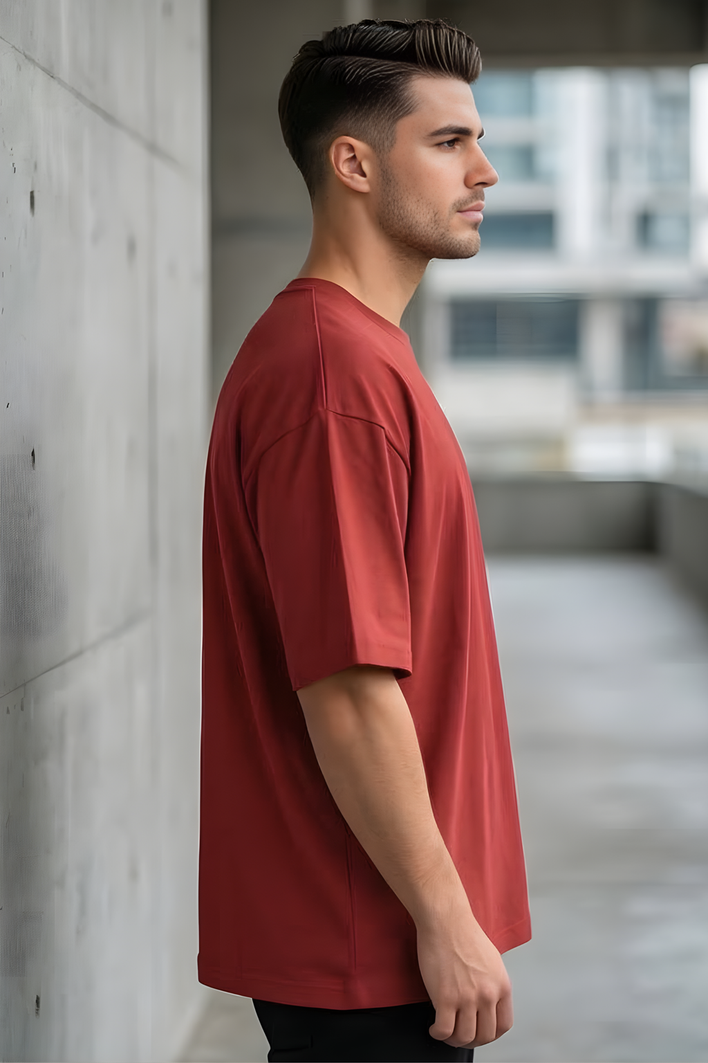Red Oversized Classic T-Shirt