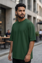 Bottle Green Oversized Classic T-Shirt