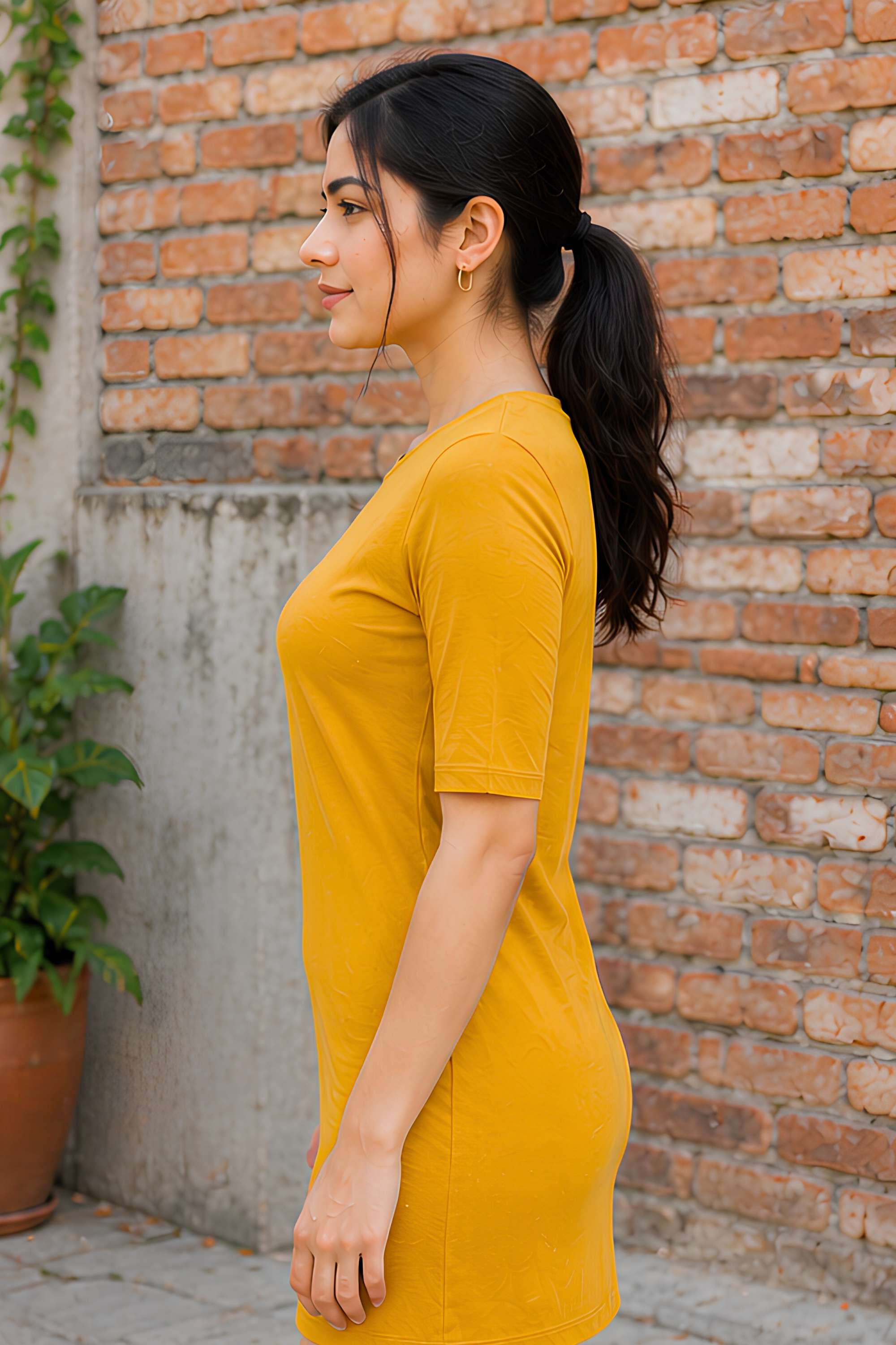Golden Yellow T-Shirt Dress