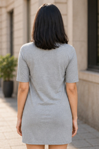 Grey Melange T-Shirt Dress