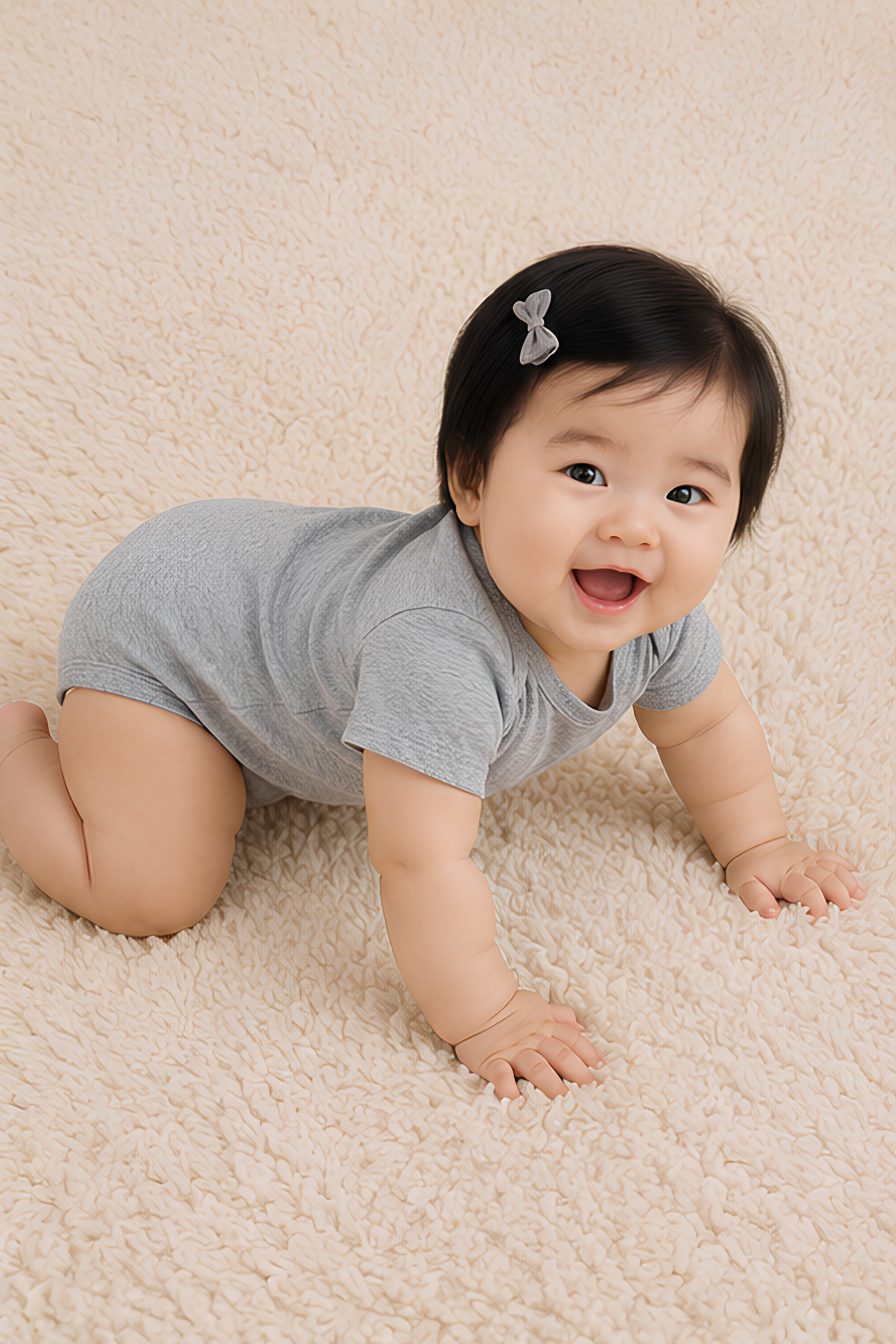 Grey melange Kids Rompers