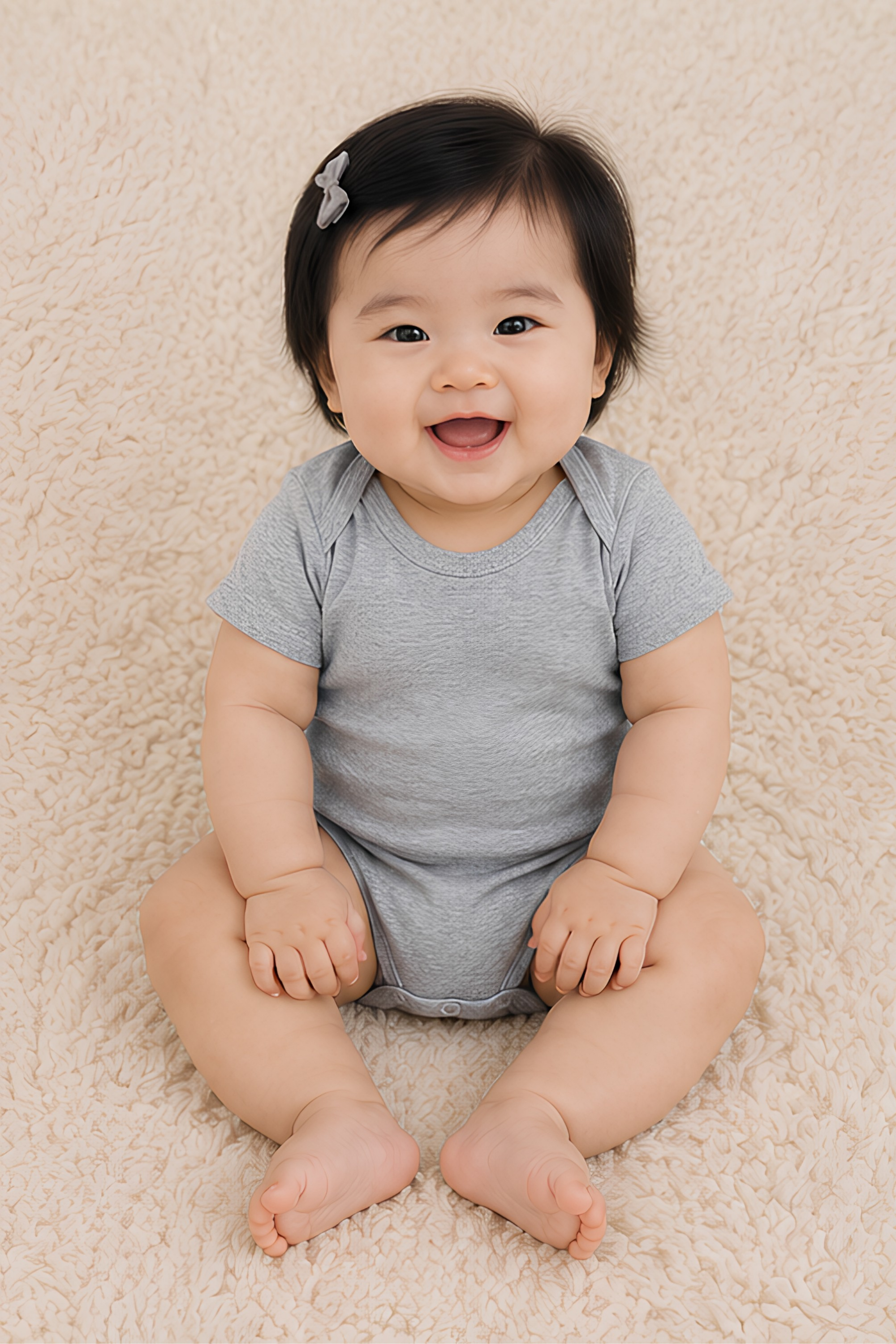 Grey melange Kids Rompers