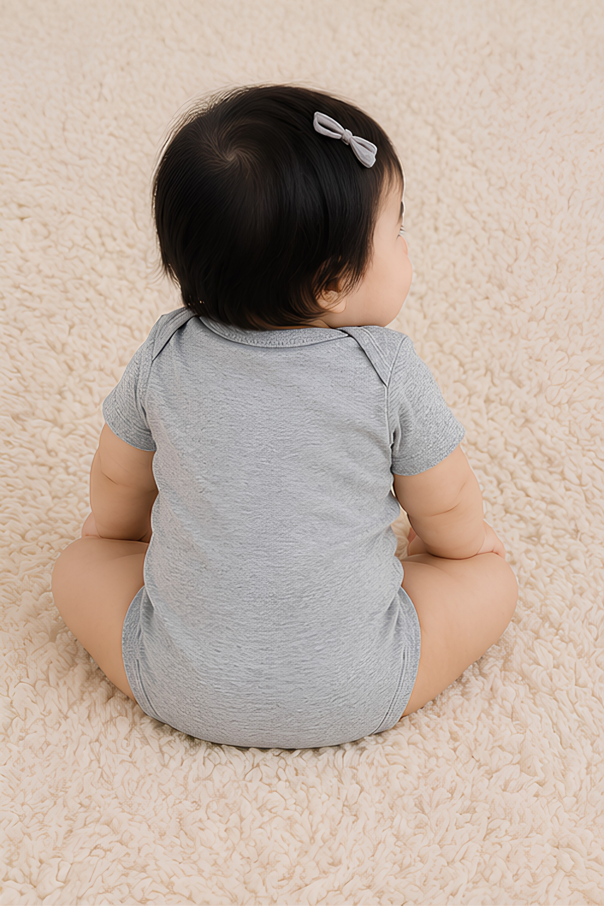 Grey melange Kids Rompers