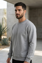 Grey Melange Sweatshirt