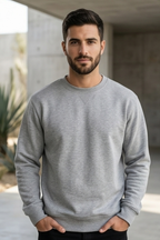 Grey Melange Sweatshirt