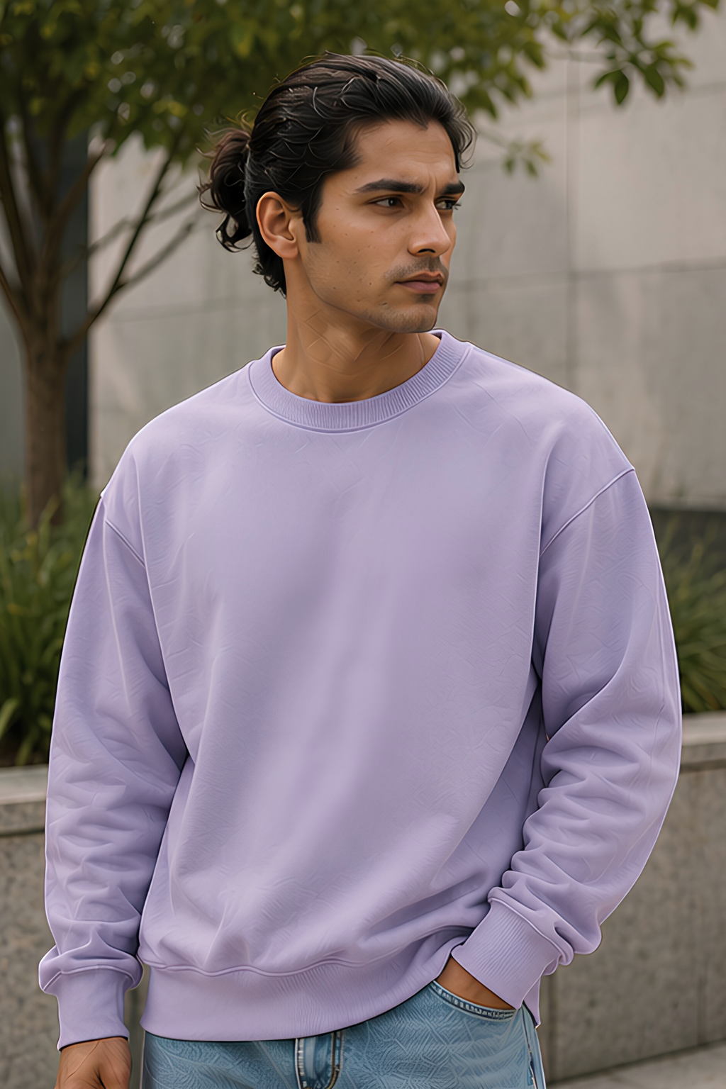 Lavender Oversized Sweatshirt