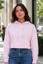 Light Baby Pink Female Cropped Hoodie
