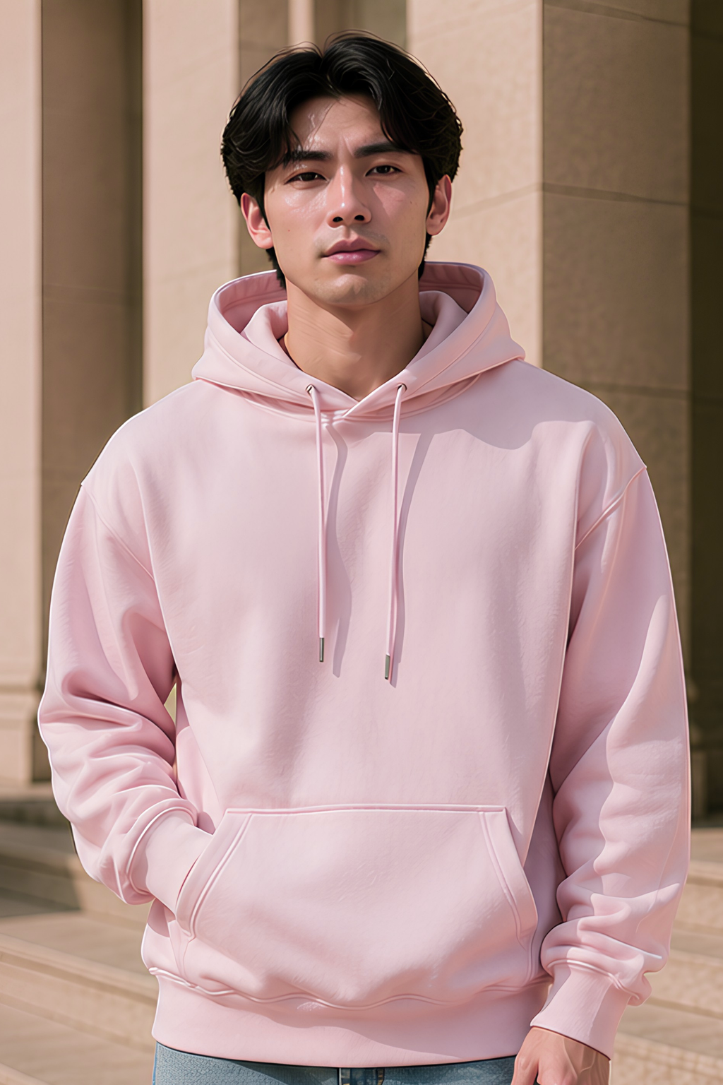 Light Baby Pink Oversized Hoodie