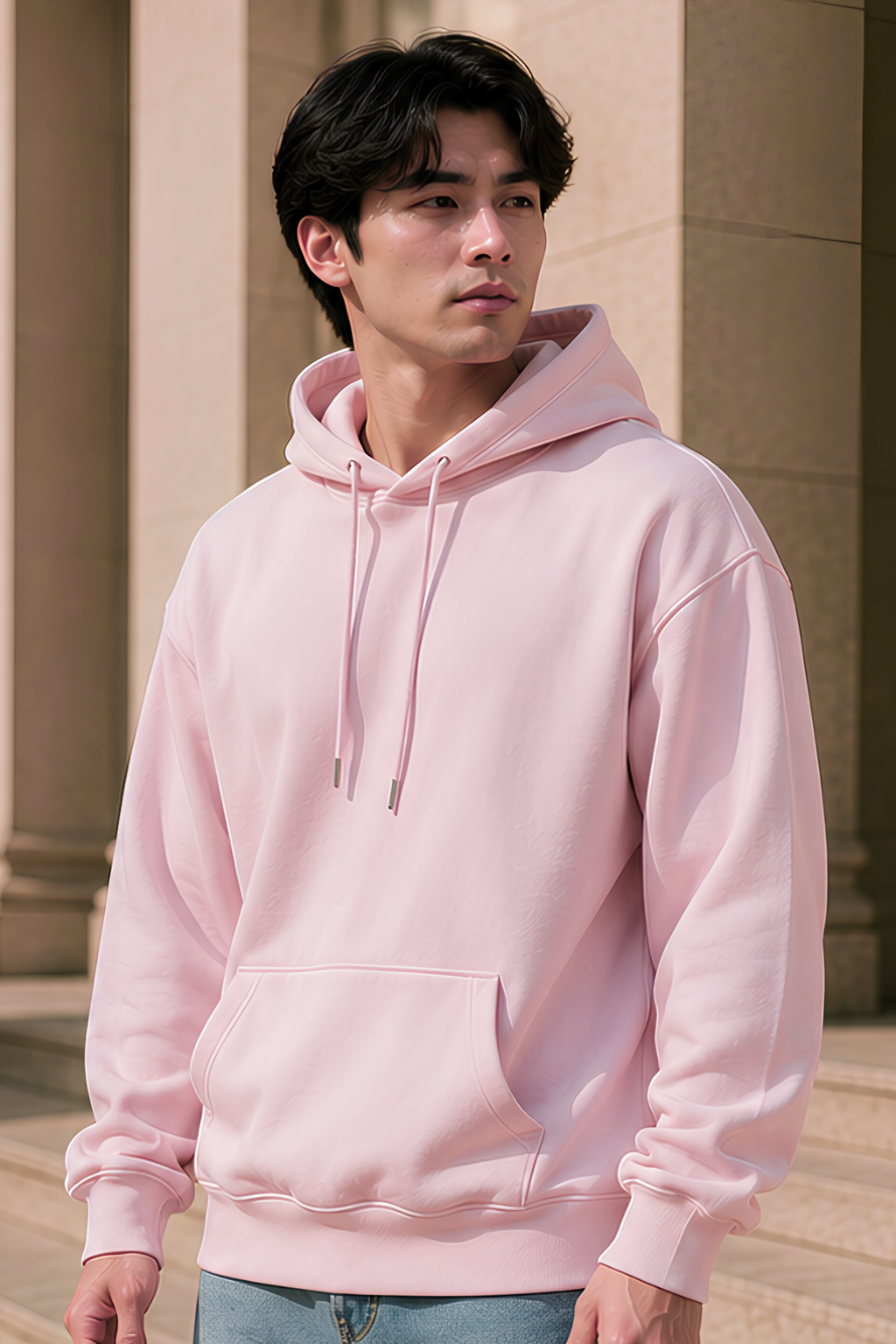 Light Baby Pink Oversized Hoodie
