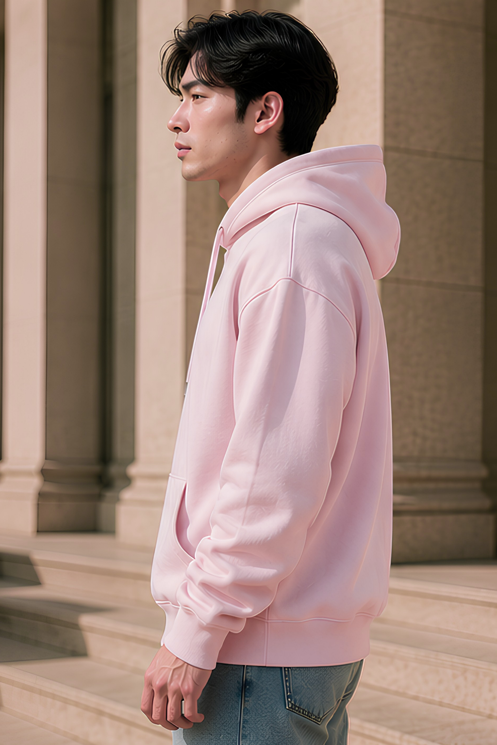 Light Baby Pink Oversized Hoodie