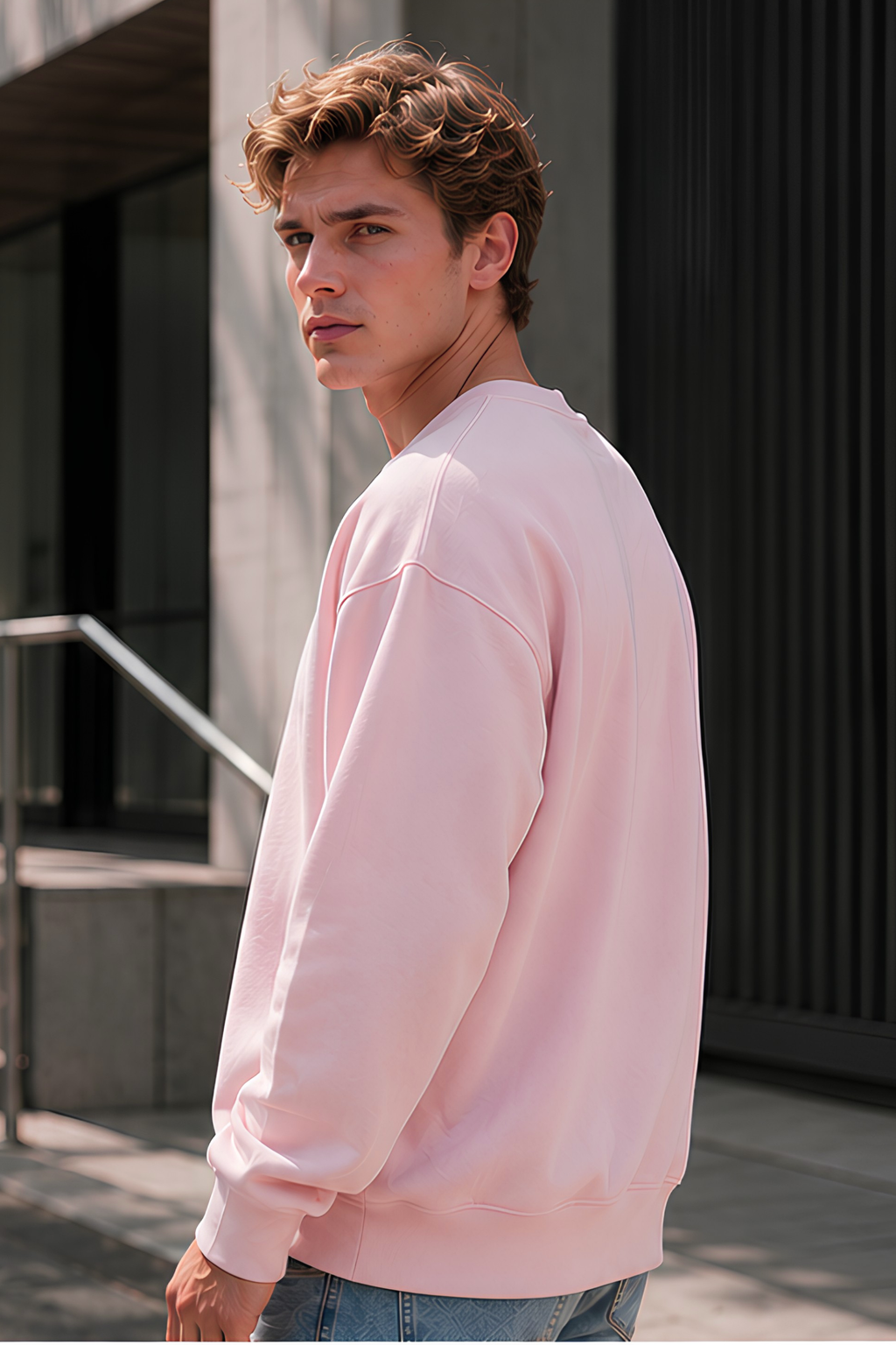 Light Baby Pink Oversized Sweatshirt