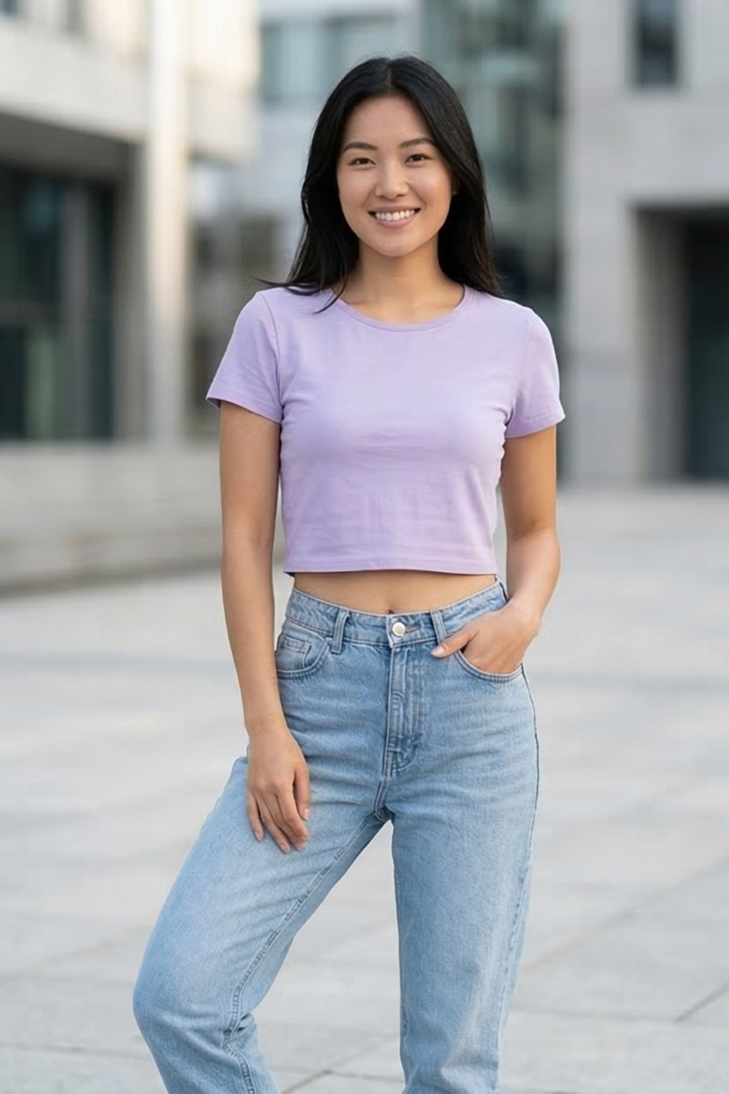 Lavender Crop Top