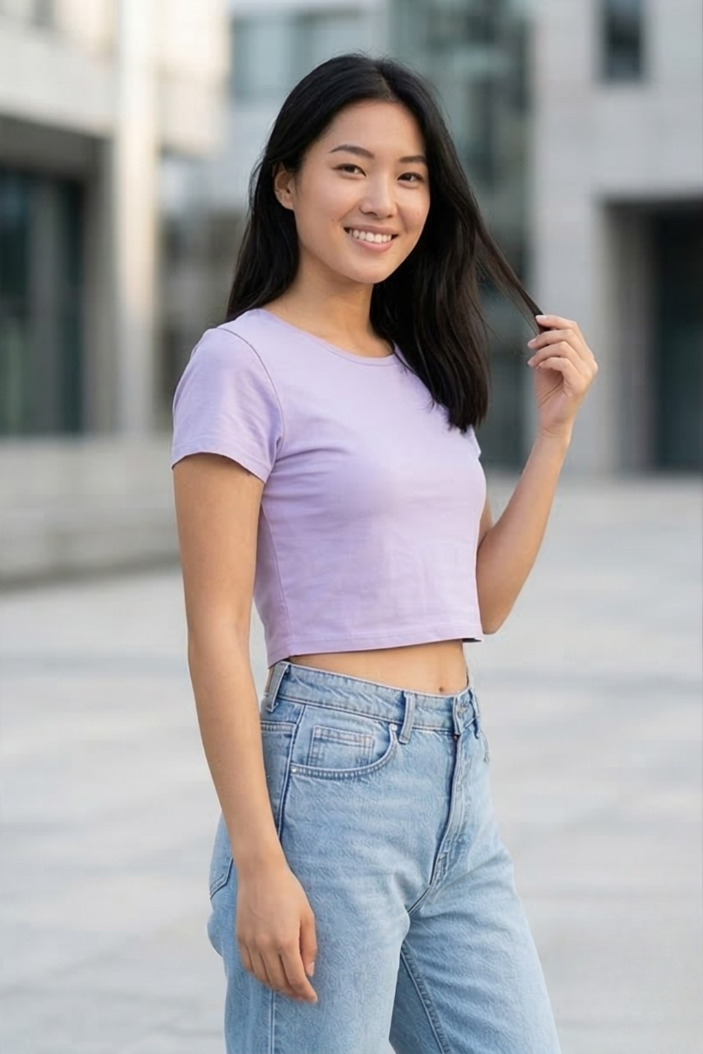 Lavender Crop Top