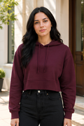 Maroon Female Cropped Hoodie