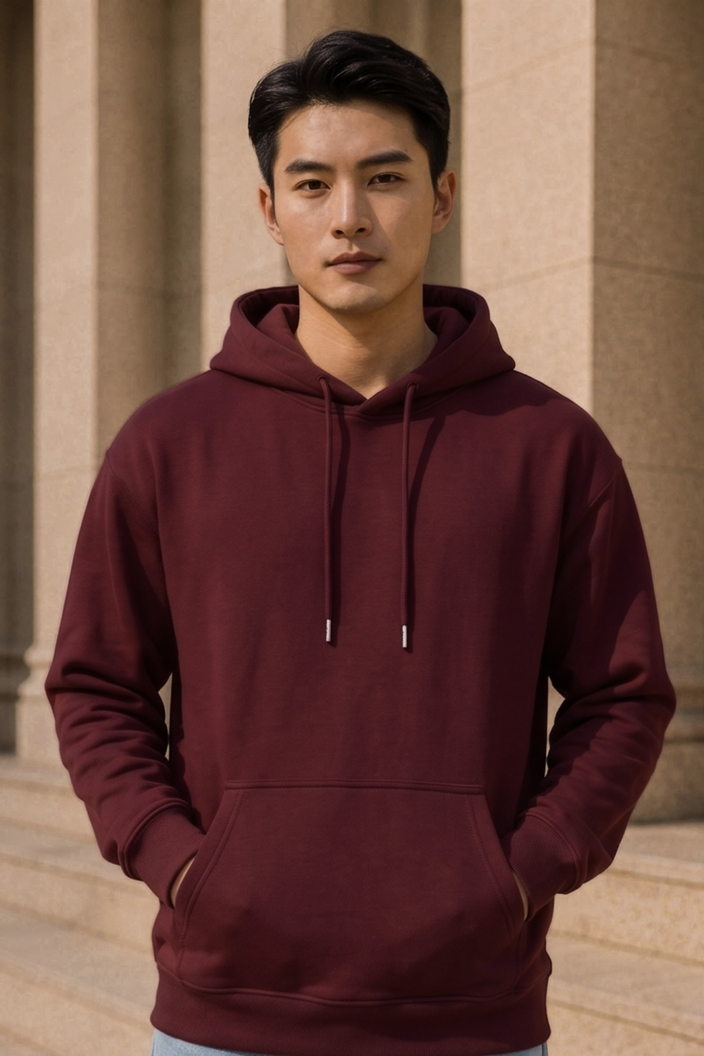 Maroon Oversized Hoodie
